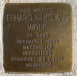 Rehlingen-Siersburg, Demnig, Stolperstein, Wolf, Erhard Nikolaus