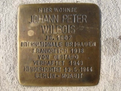 Rehlingen-Siersburg, Demnig, Stolperstein, Wilbois, Johann Peter