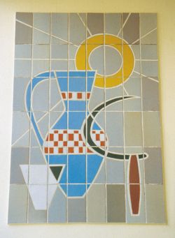 Schwalbach, Fontaine, Wandgestaltung