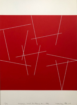 "Serigrafie nach Zeichnung aus 1982"
