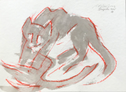 o. T. (Katzen und Vögel)